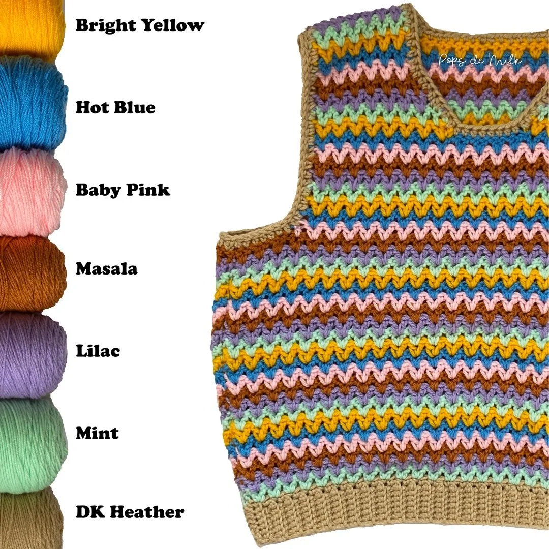 Fiesta Crochet Vest - Add Some Color to Your Wardrobe — Pops de
